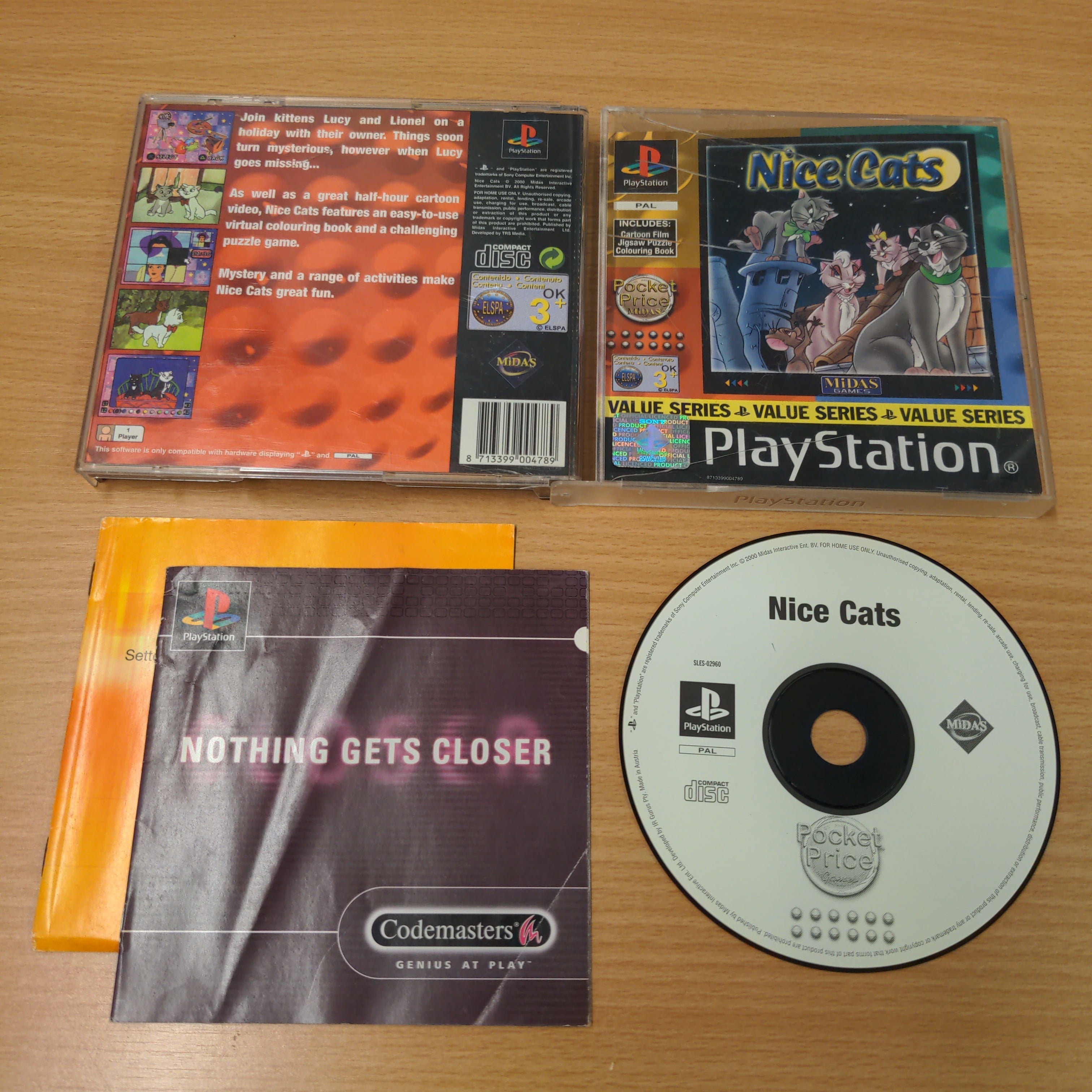 Nice Cats Sony (Value Series) PS1 game Nice Cats Sony (Value Series) PS1 game